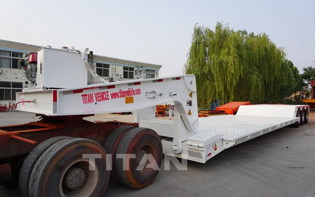 80 Ton Detachable Gooseneck Lowbed Trailer for Sale by TITAN VEHICLE