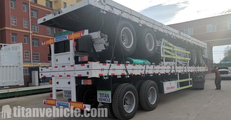 2 Axle 40Ton Drop Side Truck Trailer For Sale In Ethiopia