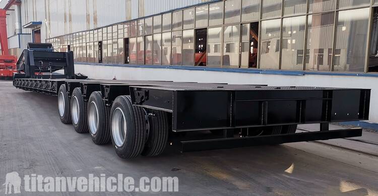 4 Axle 100T Removable Gooseneck Lowboy Semi Trailer for Sale In Chile