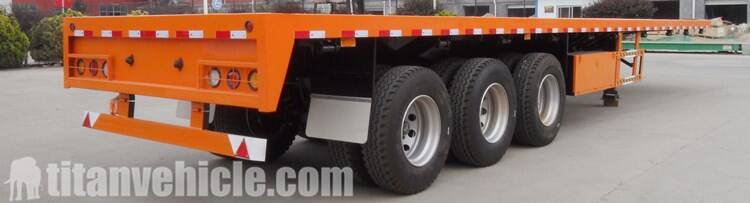 Tri Axle Flatbed Truck Trailer Transport