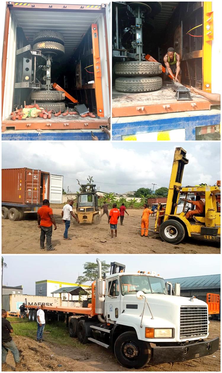 Nigerian customer received TITAN flatbed semi trailer