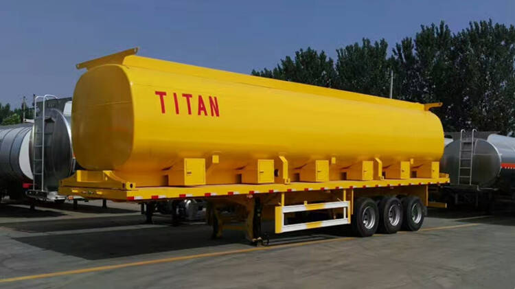 42000 liters palm fuel oil tankers semi trailer prices for sale by professional supplier titan vehicle