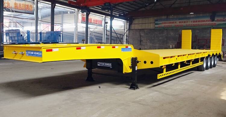 4 Axle 80T Lowbed Trailer for Sale 