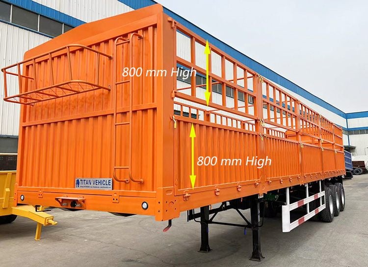 3 Axle 60 Ton Fence Cargo Semi Trailer for Sale Price