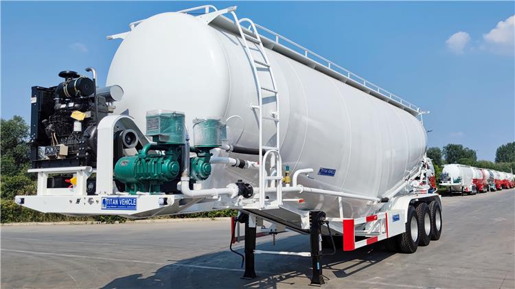 40m3/50m3 Cement Bulk Tanker Trailers Carrier Truck for Sale In Ghana | Cement Silo Semi Trailers