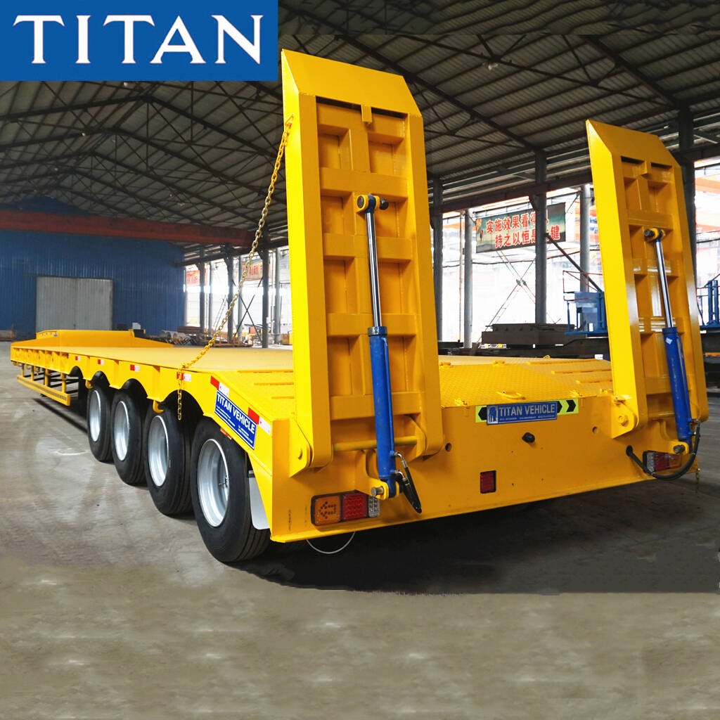 Axle Semi Low Loader Truck Trailer For Sale By Professional Supplier