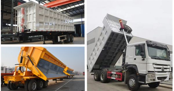 Difference And Price Between Dump Truck End Dump Trailer And Side Tipper Trailer