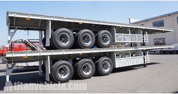 Tri Axle Trailer for Sale | Different Types of 12m Tri Axle Flatbed Trailer