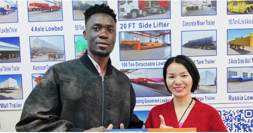 Jamaica Customer Visit TITAN and Buy 3 Units of Tri Axle Flatbed Trailers