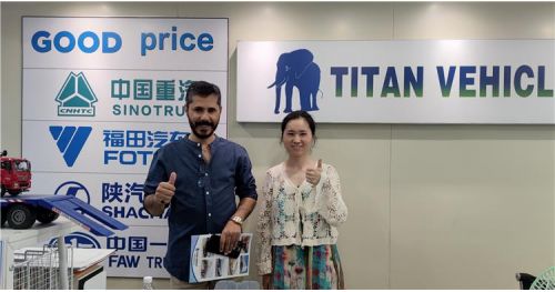 Saudi Arabia Customer Purchased Tri Axle Flatbed Container Trailer from Titan Vehicle