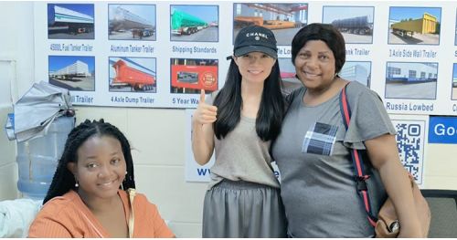 Ugandan Customers Visited Titan to Purchase 3 Axle 60 Ton Lowbed Truck Trailer