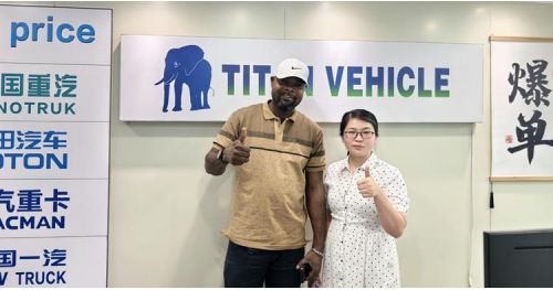 Mali Customer Visit TITAN to Buy 4 Axle Semi Dump Trailer Truck