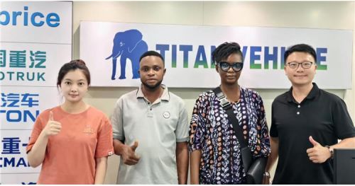 Senegal Customer Visited TITAN to Purchase 4 Axle Dump Semi Trailer