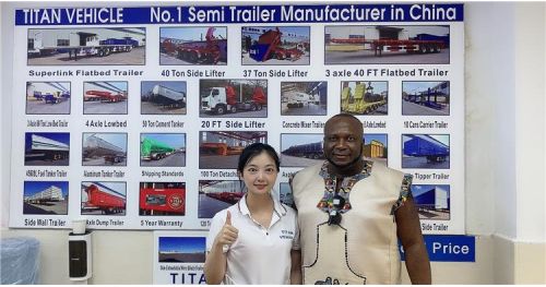 Mozambique Customers Visited Titan Successfully Purchased 4 Axle Fuel Tanker Trailer