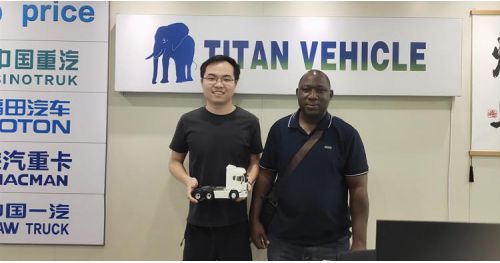 Ghanaian Customer come to TITAN to Buy Low Bed Trailer