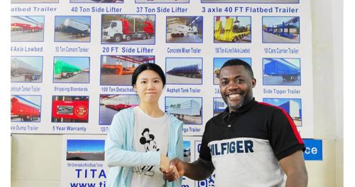 Angola Customer Visited TITAN to Buy Flatbed Semi Trailer