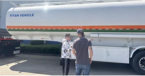 Argentine Customer Visit TITAN to Purchase Fuel Tanker Trailer