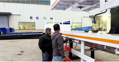 Zambian Customers Visited Titan Factory to Purchase Flatbed Trailer