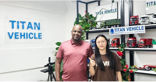 Sierra Leone Customer Came to Titan to Buy Semi Low Bed Trailer