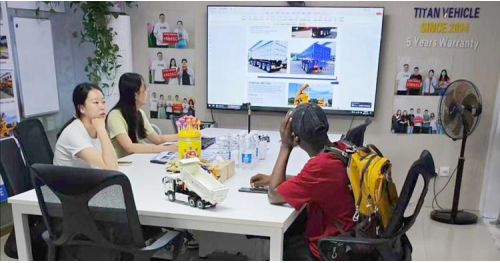 Senegalese Customer Visit TITAN to Buy 4 Axle Dump Trailer