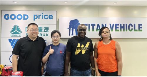Guinea Customer Visited TITAN to Purchased Removable Gooseneck Trailer