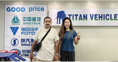 Sierra Leone Customers Visit TITAN to Buy 4 Axle Dump Trailer