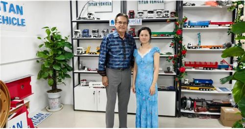 Guyana Customer Visit TITAN for 2 Axle 50 Ton Low Bed Truck