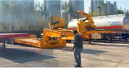 Kenyan Customer Visited and Purchased Our 4 Axle Detachable Gooseneck Trailer