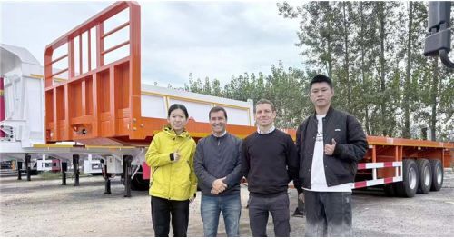 Guam Customers Visit TITAN to Buy 2026 New Model Flatbed Trailer