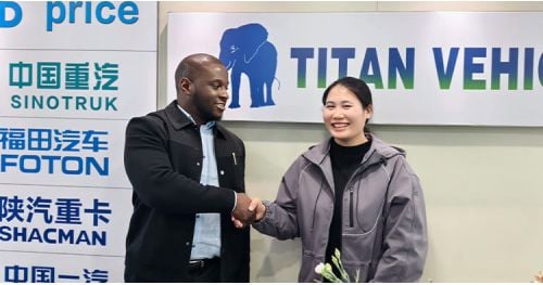 Customer from Congo Visited TITAN to Buy Flatbed Truck Trailer