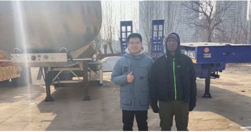Tanzania Customer Visit TITAN to Buy Semi Low Loader Trailer