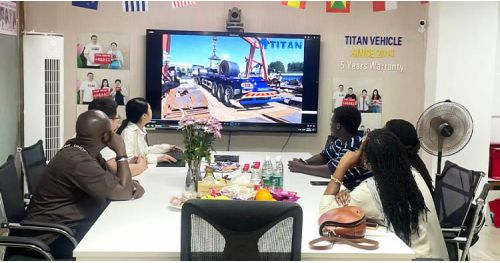 Mali Customers Visited TITAN and Purchased Flatbed Trailer