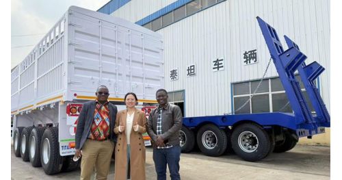 Senegalese Customers Visit TITAN Factory to Buy Fence Semi Trailer