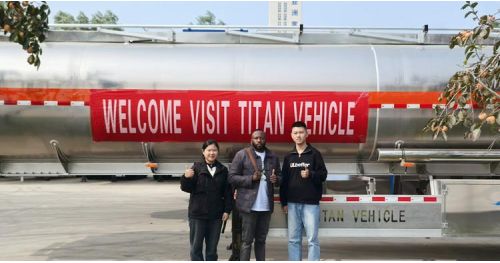 Jamaican Customer Vist TITAN to Purchase Aluminum Tanker Semi Trailer