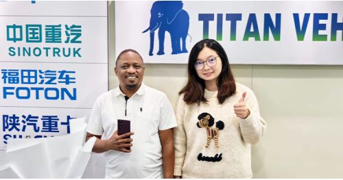 Congo Customers Visited TITAN and Bought Flatbed Truck Trailer