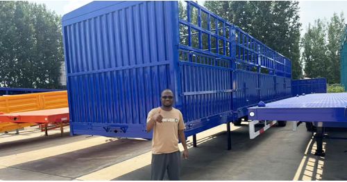 Customer from Zimbabwe Visit TITAN to Buy Fence Cargo Trailer