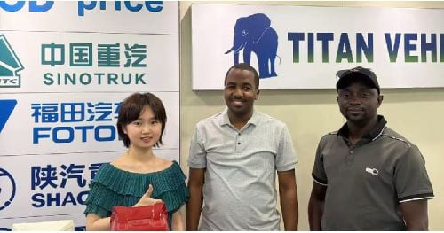 Uganda Customer Visited TITAN and Purchased Flatbed Semi Trailer