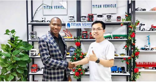 Customer from Mali Visited Titan Vehicle and Purchased Flatbed Trailer