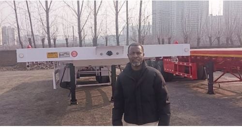 Sierra Leone Customer Visit TITAN to Buy Flat Bed Trailer