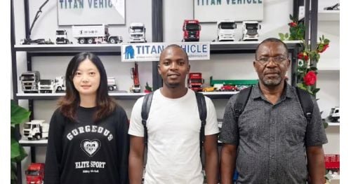 Nigerian Customers Visited Titan and Purchased Low Bed Trailer