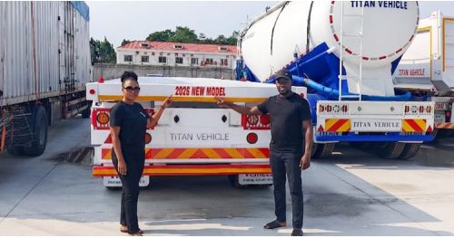 Customer from Tanzania Visited Titan and Purchased Flat Deck Trailer