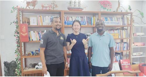 Libya Customers Visit TITAN to Buy 45CBM Bulker Cement Tanker Trailer