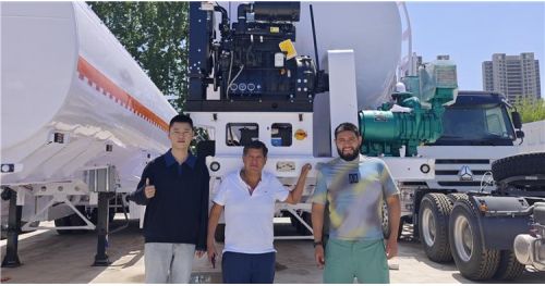 Zimbabwe Customers Visited and Ordered TITAN 3 Axle Dry Bulk Tanker Trailers