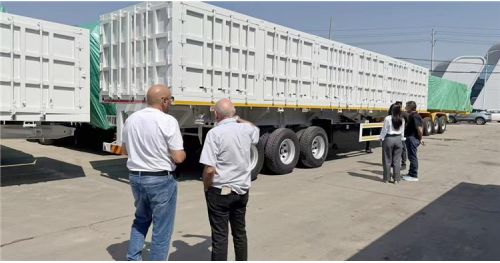 Customer from Lebanon Visited TITAN Purchased Side Tipper Trailer for Nigeria Company