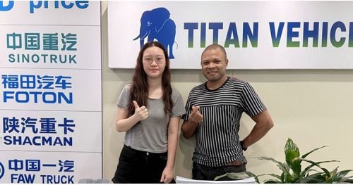 Zambian Customer Visited Titan and Purchased Flatbed Trailers