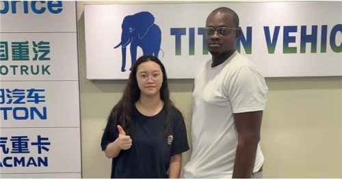 Tanzania Customer Visit TITAN Bought 4 Axle Flatbed Trailer On Site
