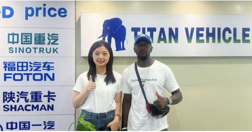 Senegalese Customer Visit TITAN to Purchase 4 Axle Skeleton Trailer