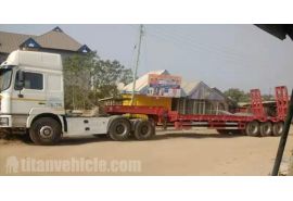 Tri Axle 40 Ton Low Loader Truck Trailer will be sent to Malta