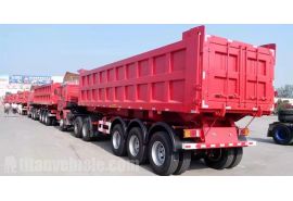 Tri Axle 35 Cubic Dump Trailer Tipper will be shiped to in Rwanda
