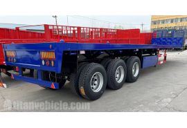 Tri Axle Flatbed Trailer with Front Board will be sent to Zambia